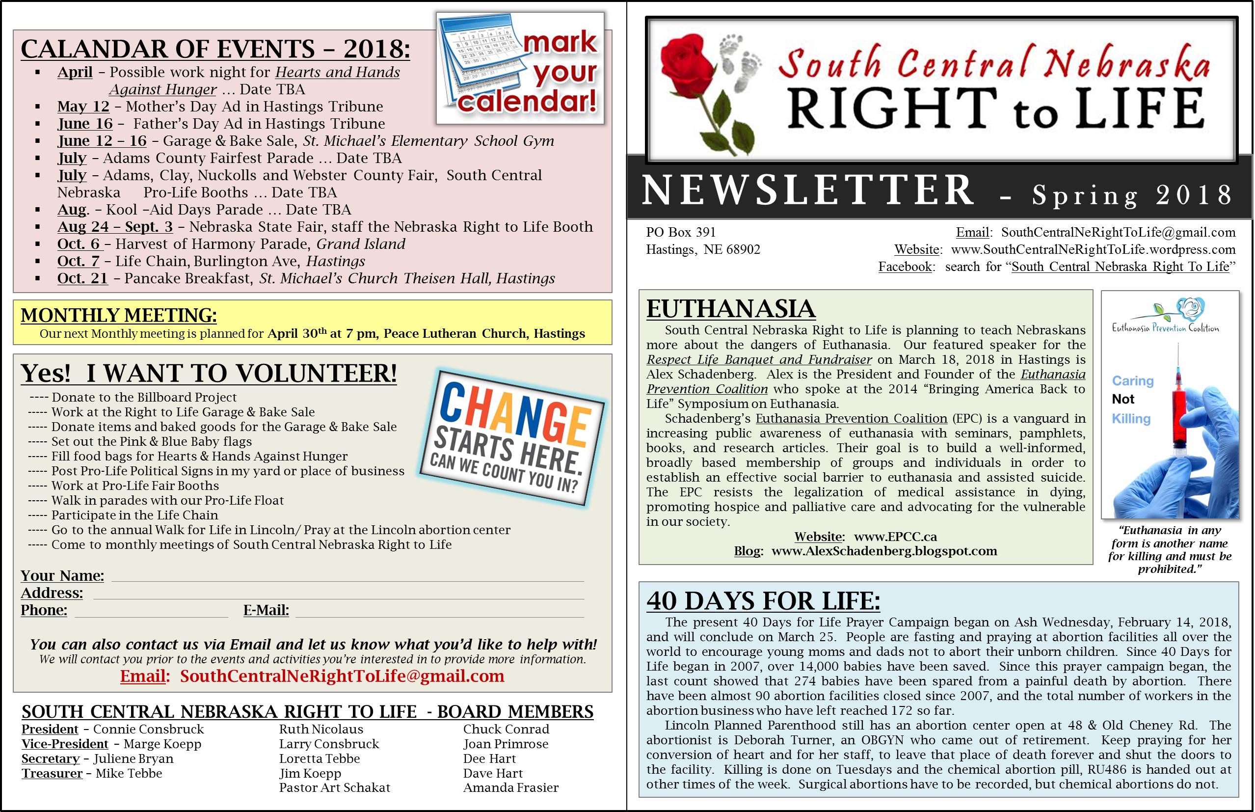 RTL - Spring 2018 Newsletter - Cover