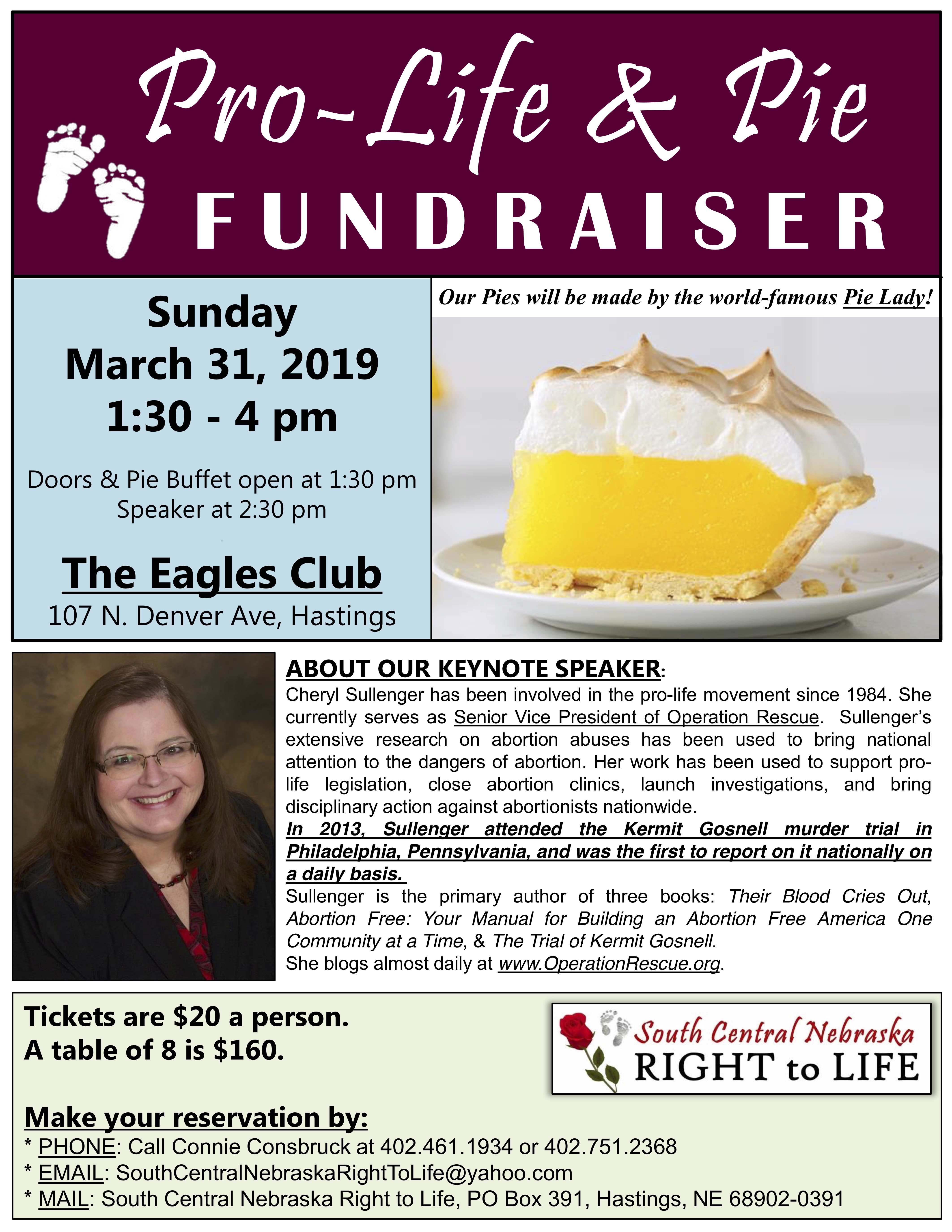 pro-life &amp; pie -- event flier 2019.