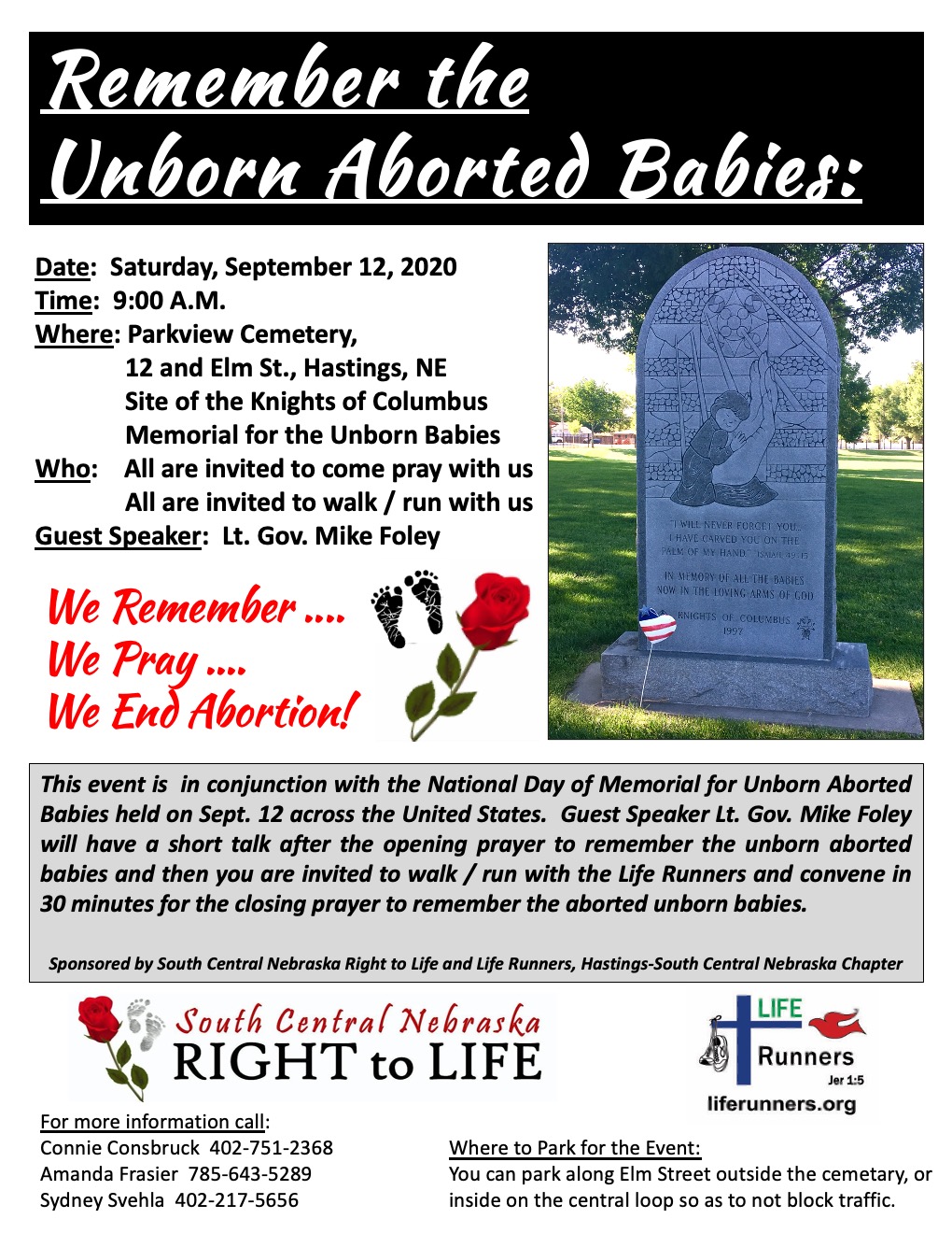 Unborn Memorial - 1 Pg Flier