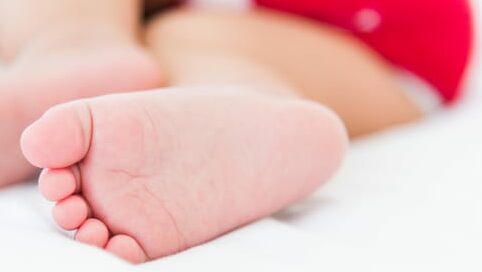 close up image of baby's foot