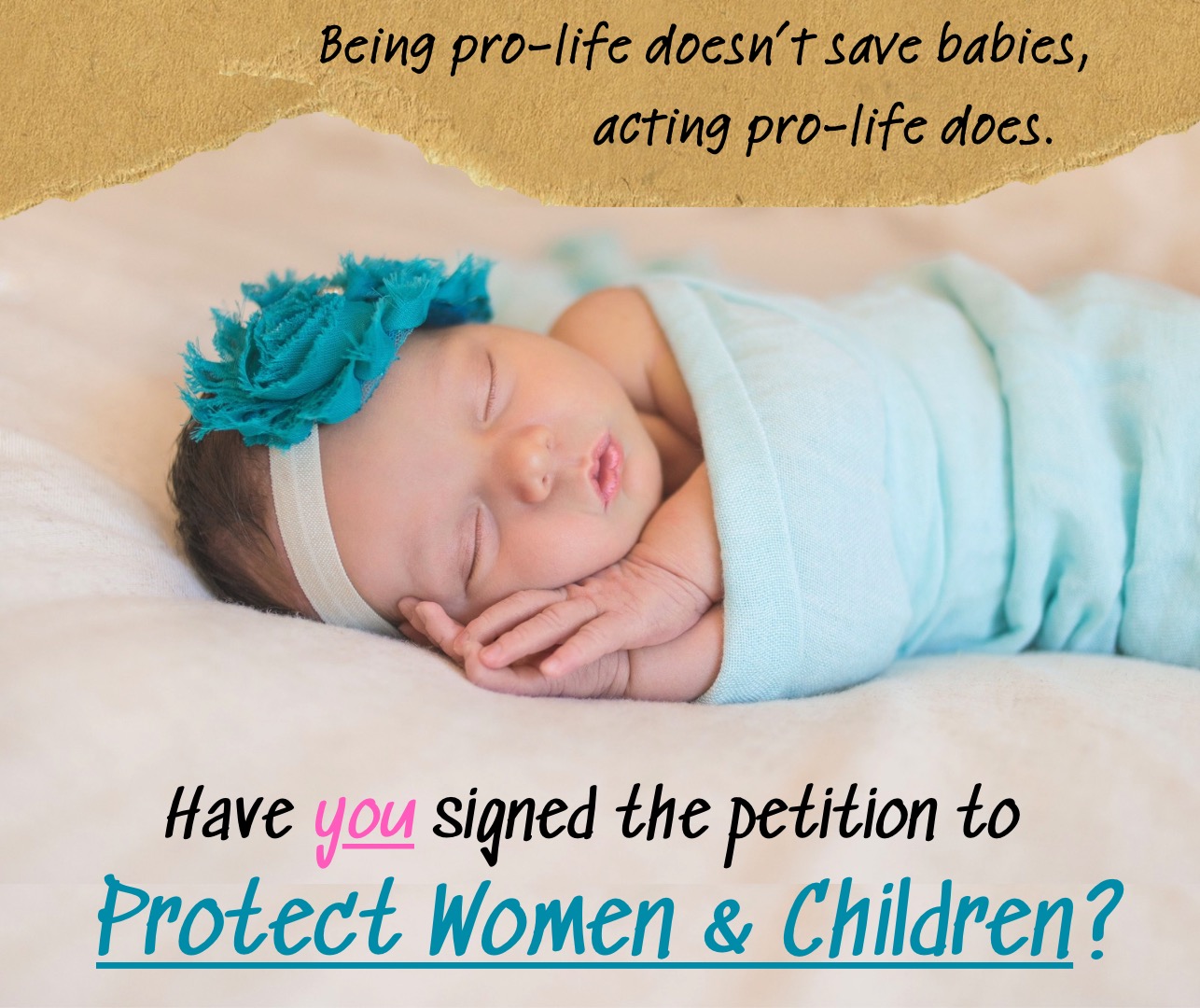 being pro-life doesn't save babies, acting pro-life does.